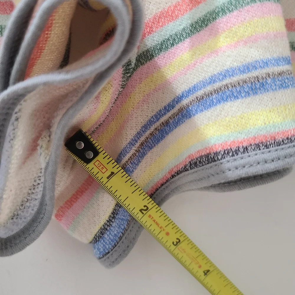 JUSTICE Big Girl's Pastel Striped French Terry Sleeveless Romper Sz 18/XXL